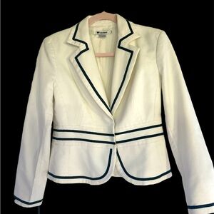 Nygard white and black tailored blazer size 8
